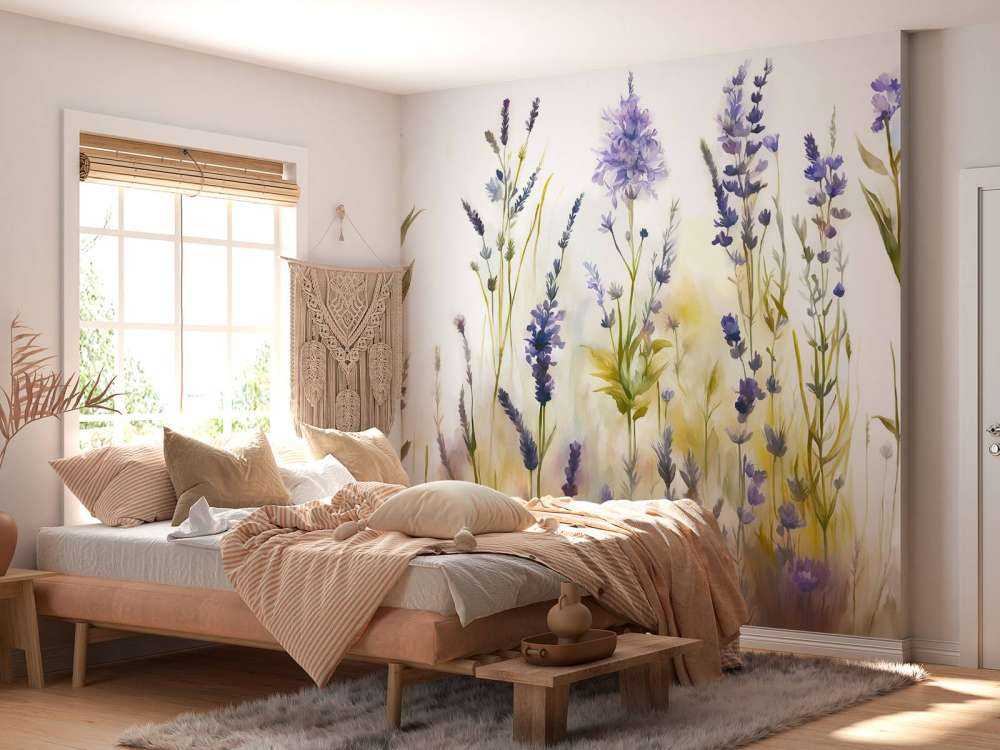 Lawendowa Polana Bezszwowy Pastel