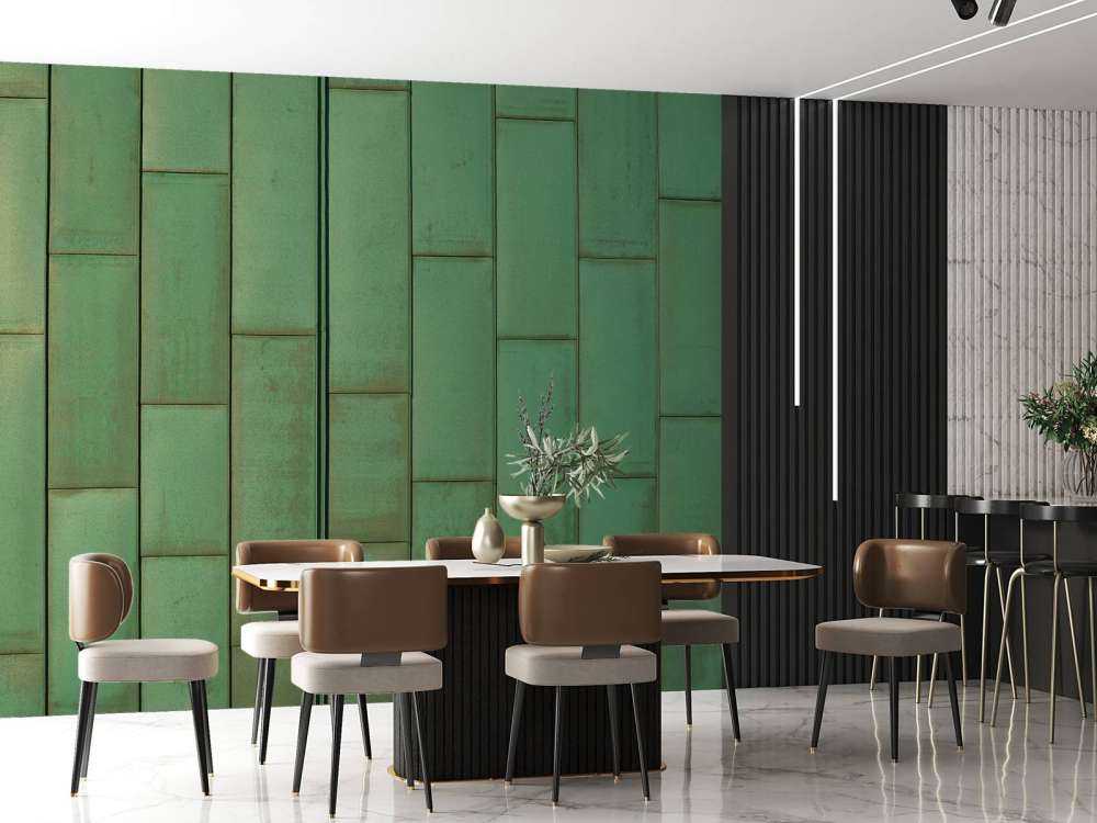 Zielone płytki z miedzi