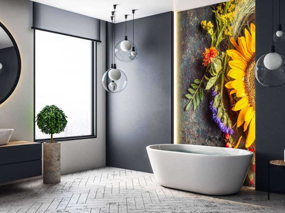 Kwiatowy posąg jesienny