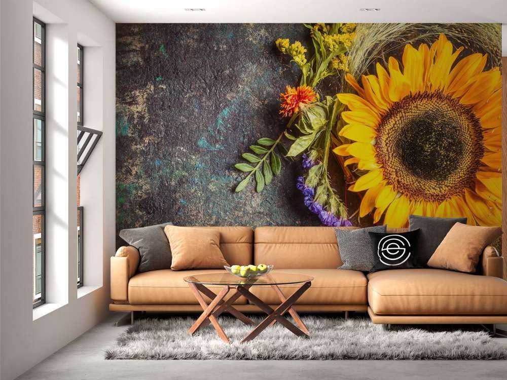 Kwiatowy posąg jesienny