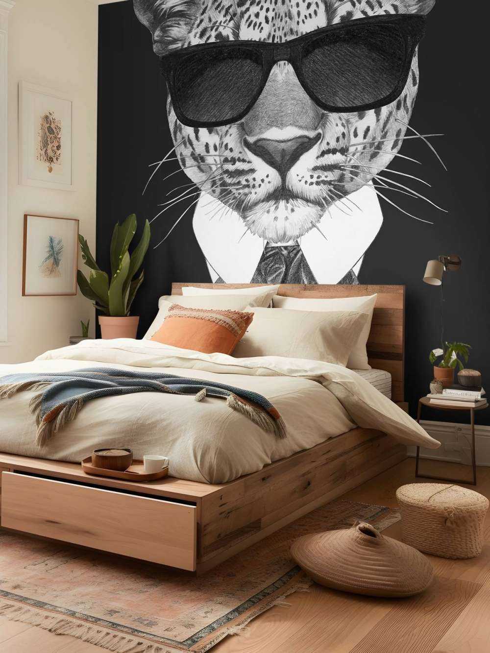 Lampart w garniturze