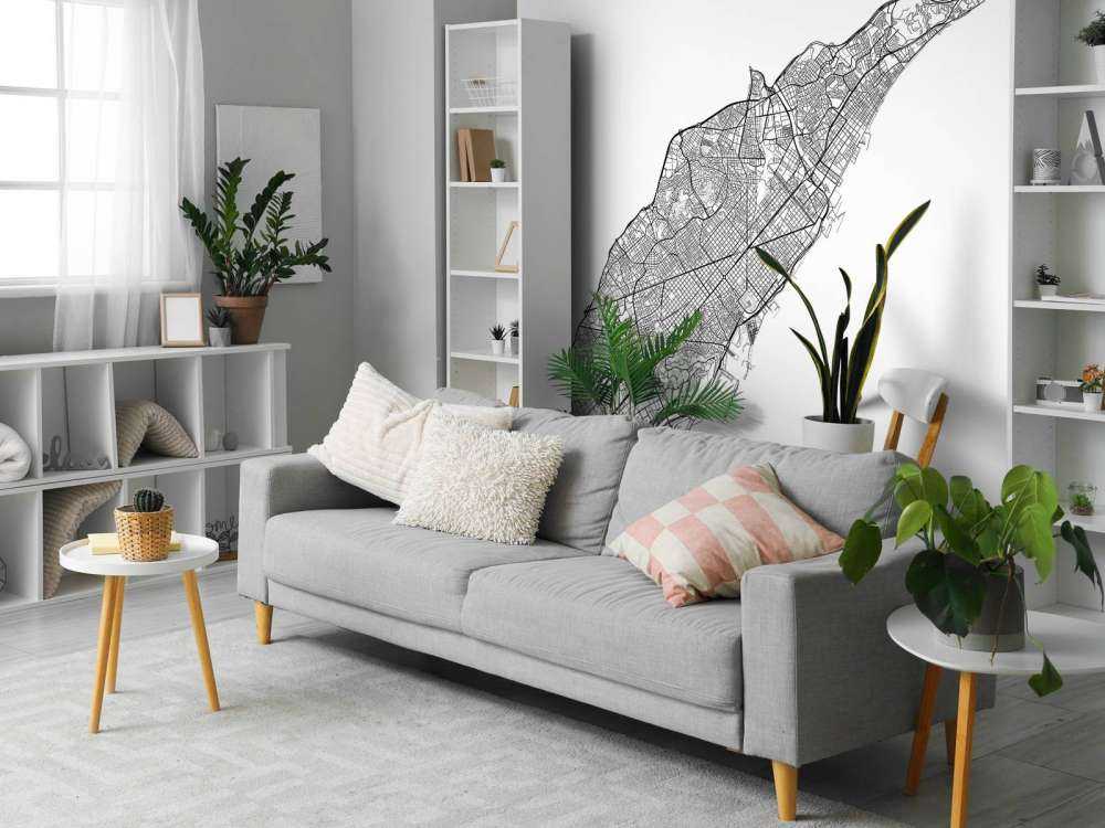 Mapa Barcelony, biała