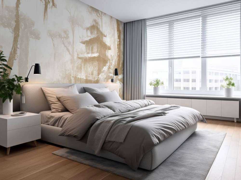 Ukryta Chatka w Mglistym Lesie, taupe