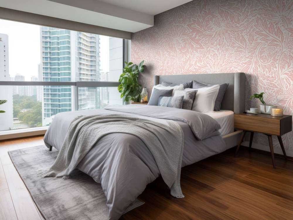 Morris Florals & Leaves - brzoskwiniowa mgiełka