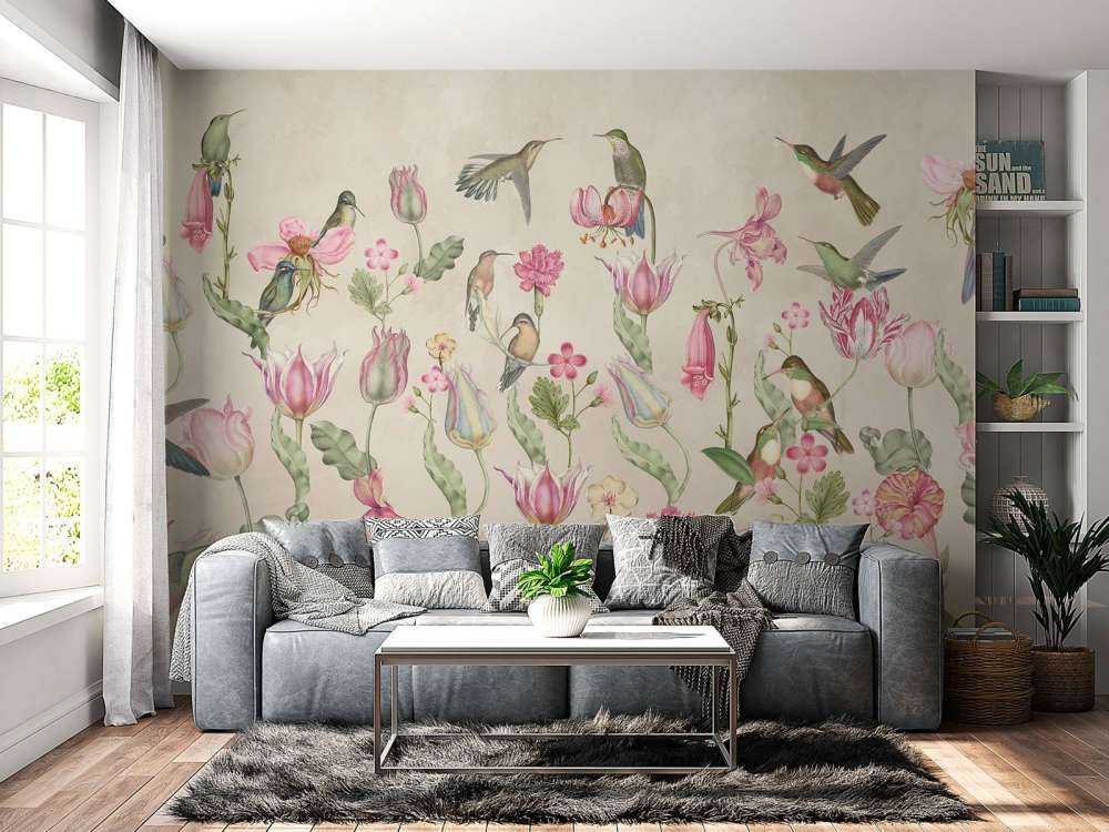 Wiosenna Symfonia Kolibrów - Elegancja Blush Cream