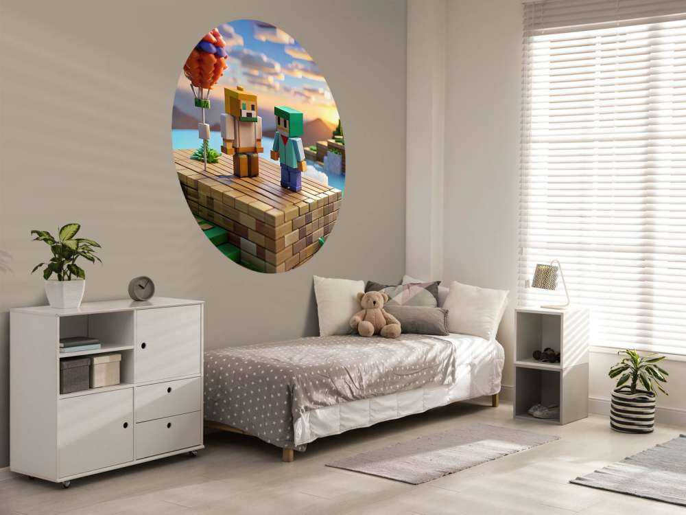 Balon na gorące powietrze w dolinie pikseli