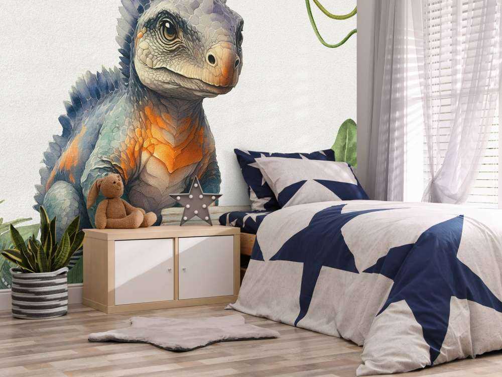 Młody ankylozaur w dżungli