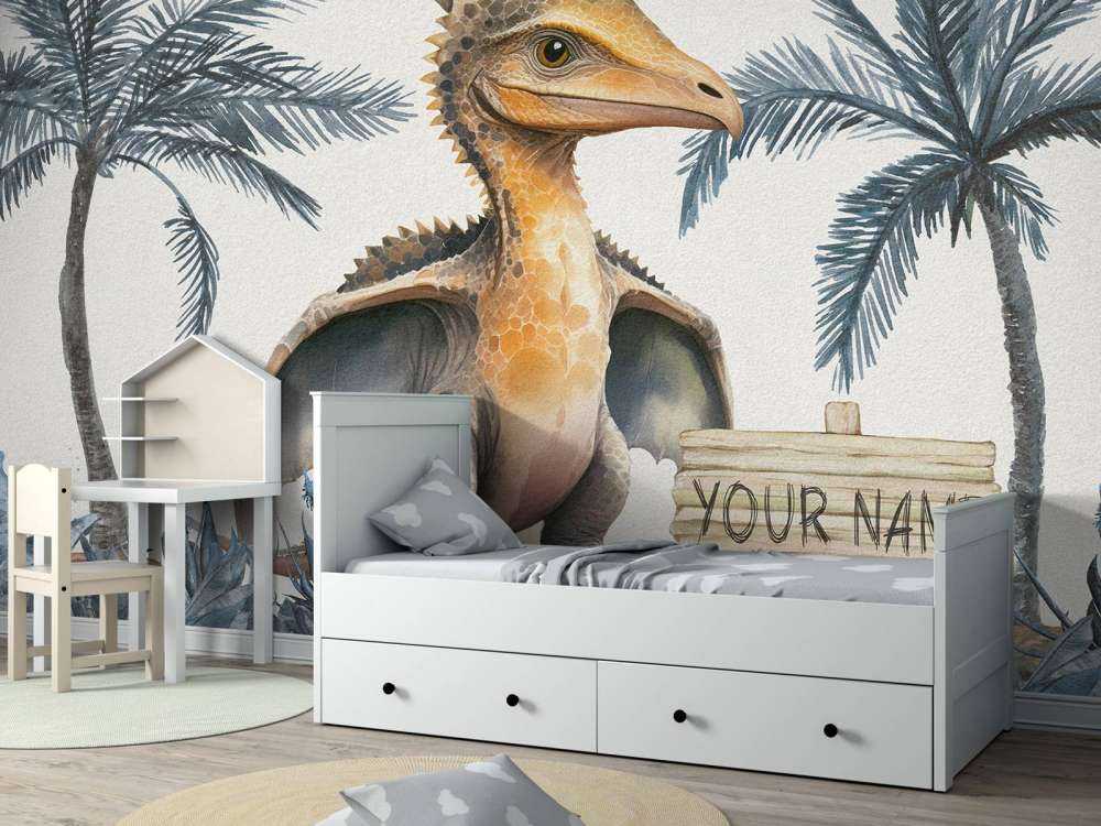 Młody pteranodon w niebieskiej dżungli