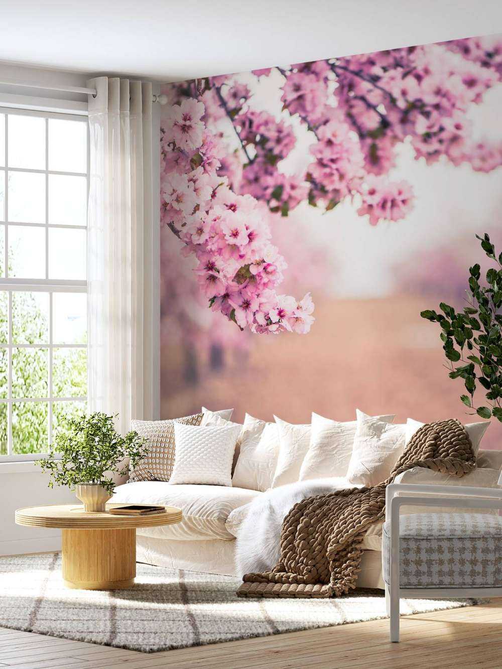 Fioletowe kwiaty japońskie