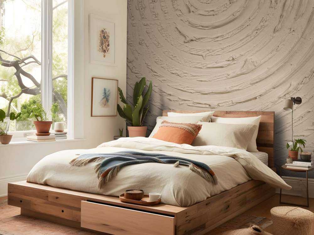 Okrągłe kształty i linie w kolorze taupe