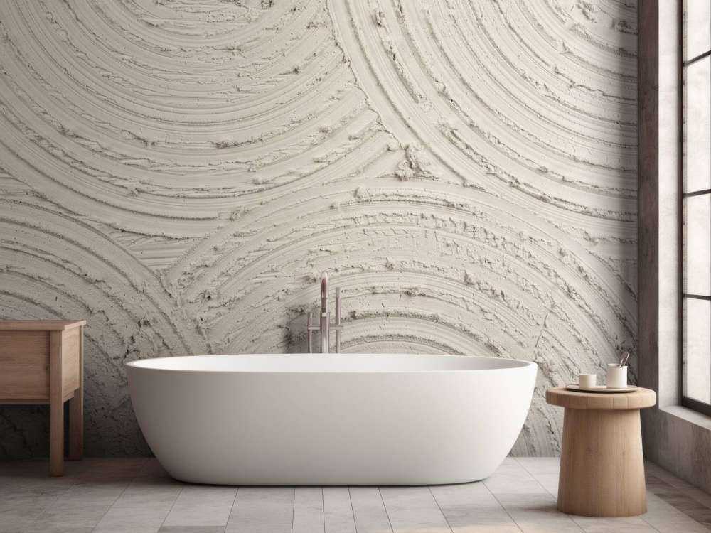 Kręgi Zen struktura szorstka w płótnie