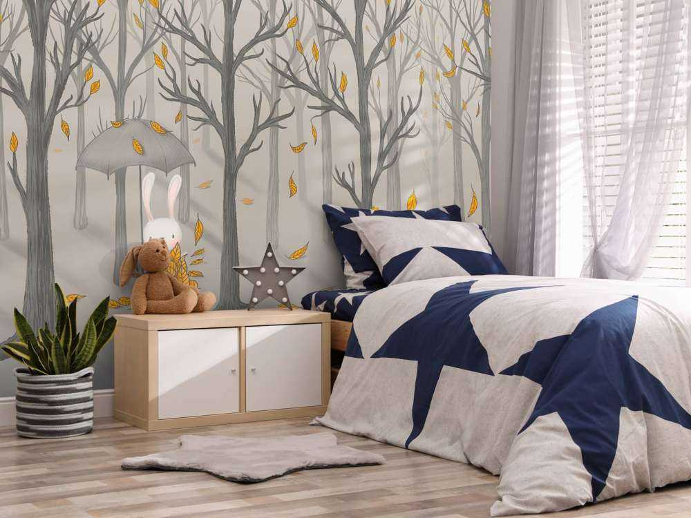 Królik pod liśćmi