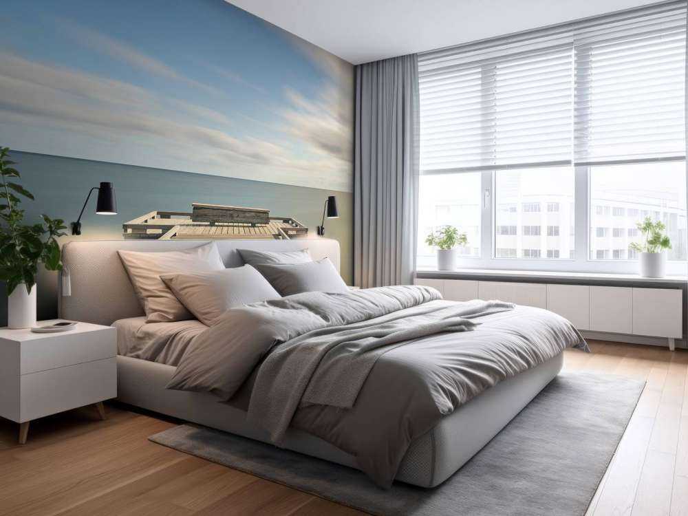 Długie drewniane molo