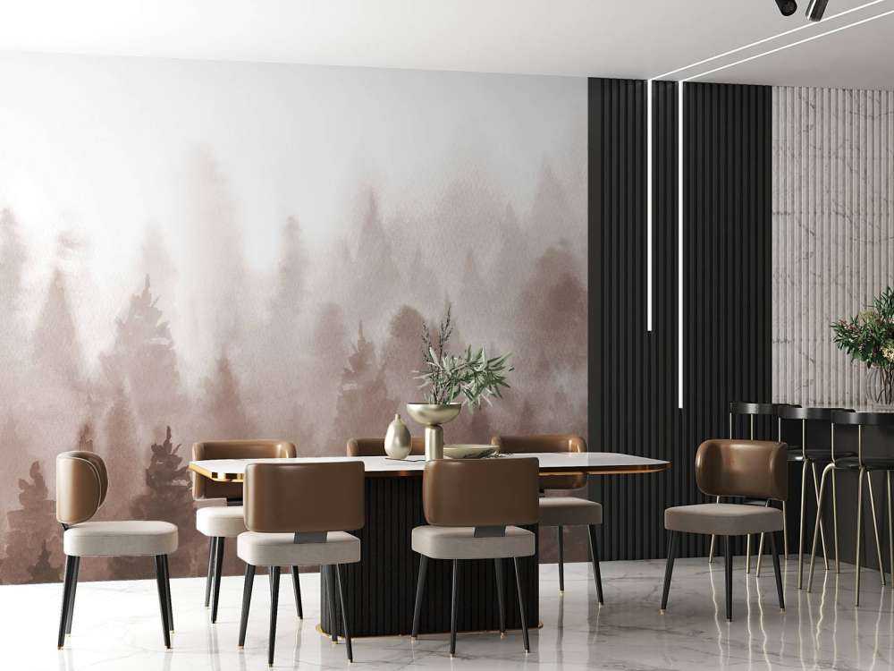 Las wykonany akwarelą