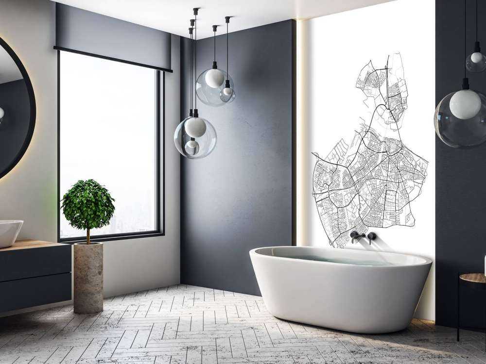 Mapa Nijmegen, biała