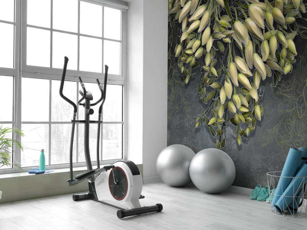 Białe kielichy na ciemnoszarej, betonowej strukturze