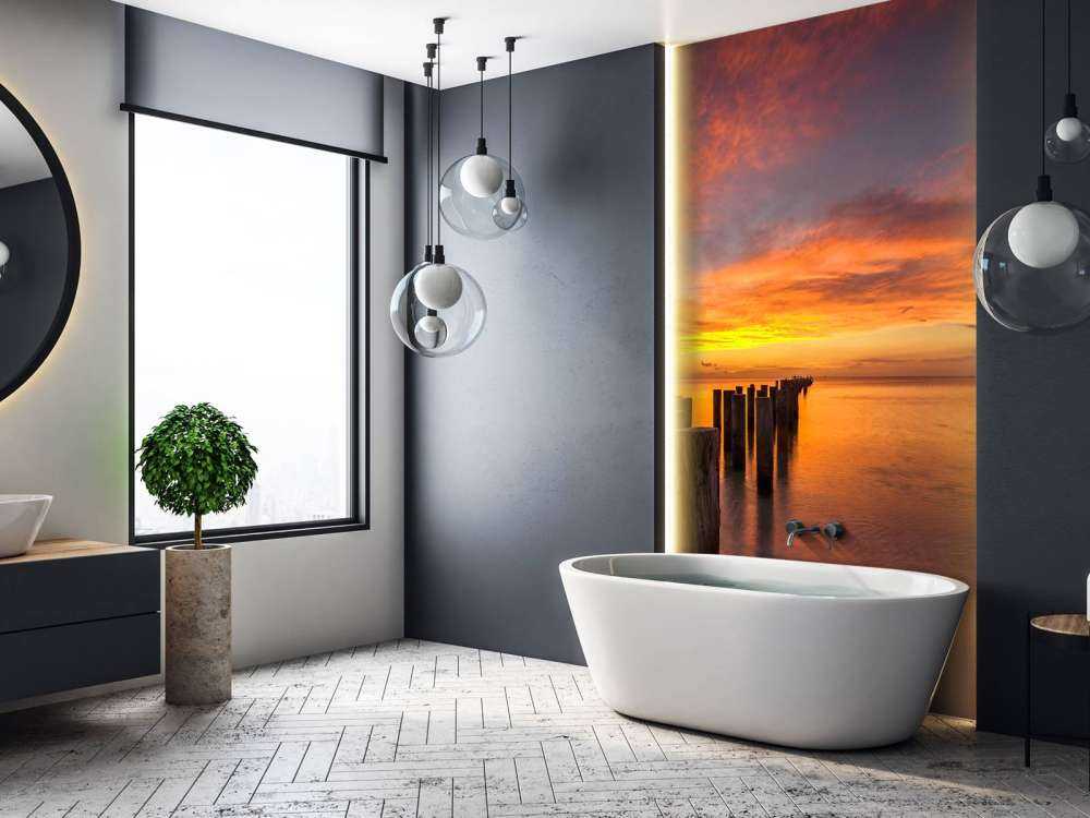 Falochrony o wschodzie słońca