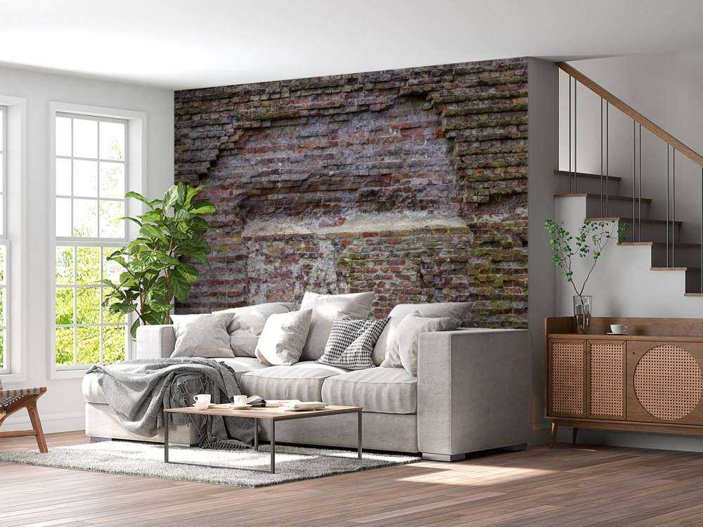 Stara, skruszona ściana