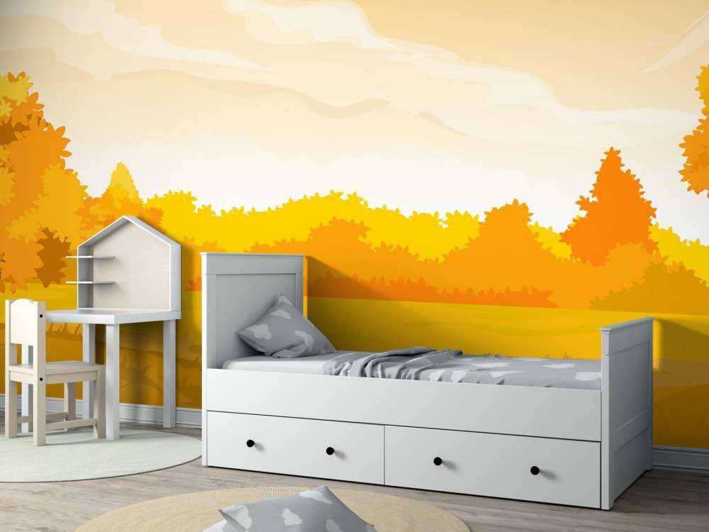 Ilustracja jesiennego krajobrazu