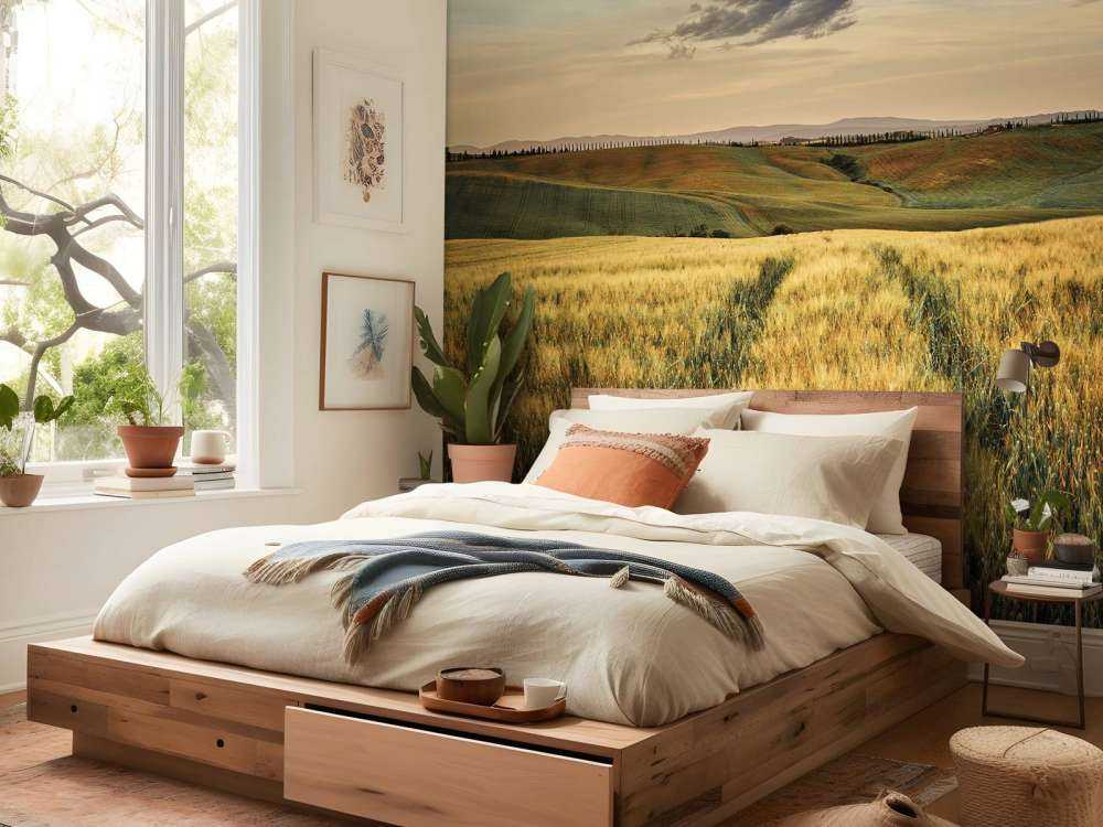 Pole zbożowe z torami