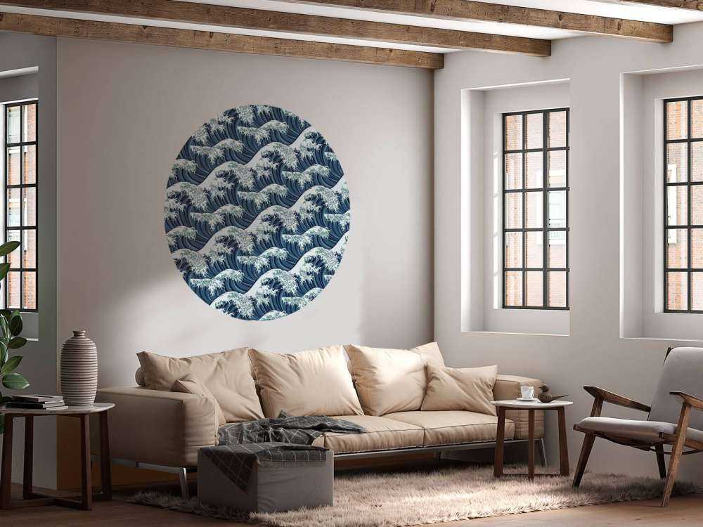 Niebieskie dzikie fale