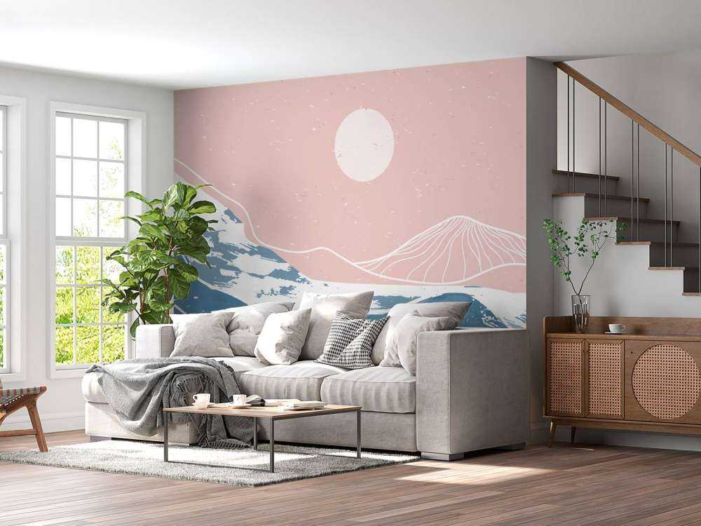 Zimowe góry na tle słońca