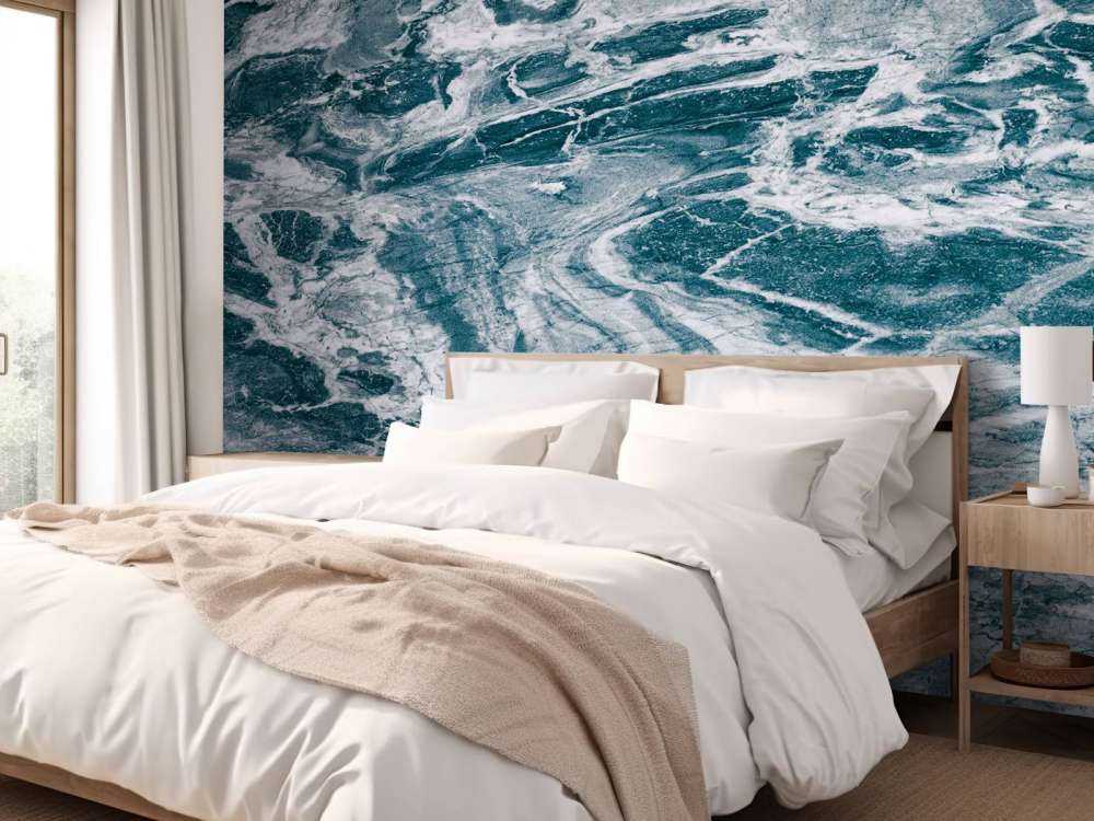 Niebieski abstrakcyjny marmur