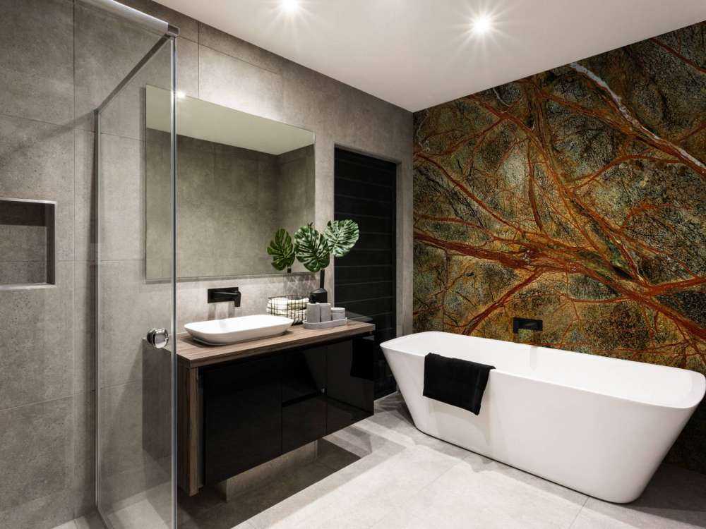 Zielony marmur z kolorowymi żyłkami