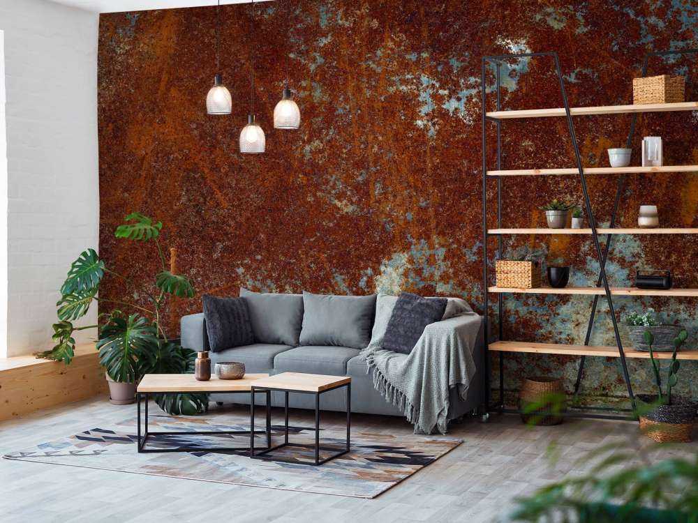 Zardzewiała konstrukcja metalowa