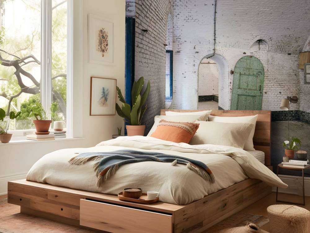 Zielone drzwi w starym budynku