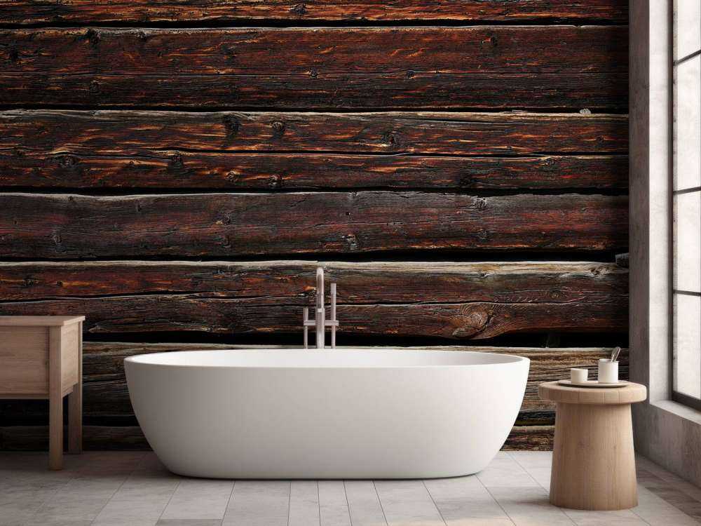 Postarzane ciemne deski