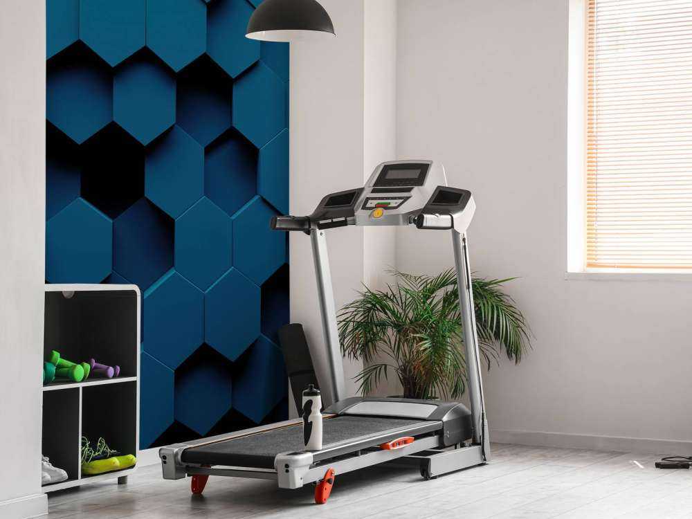 Granatowe sześciokąty