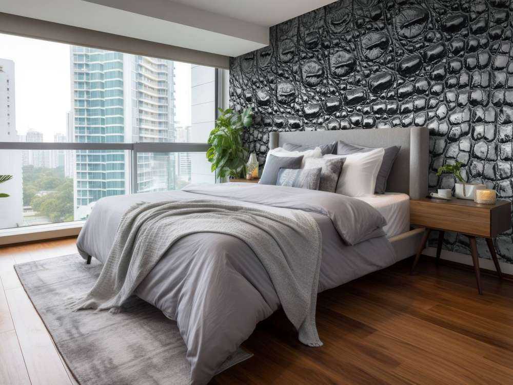 Skóra czarnego krokodyla