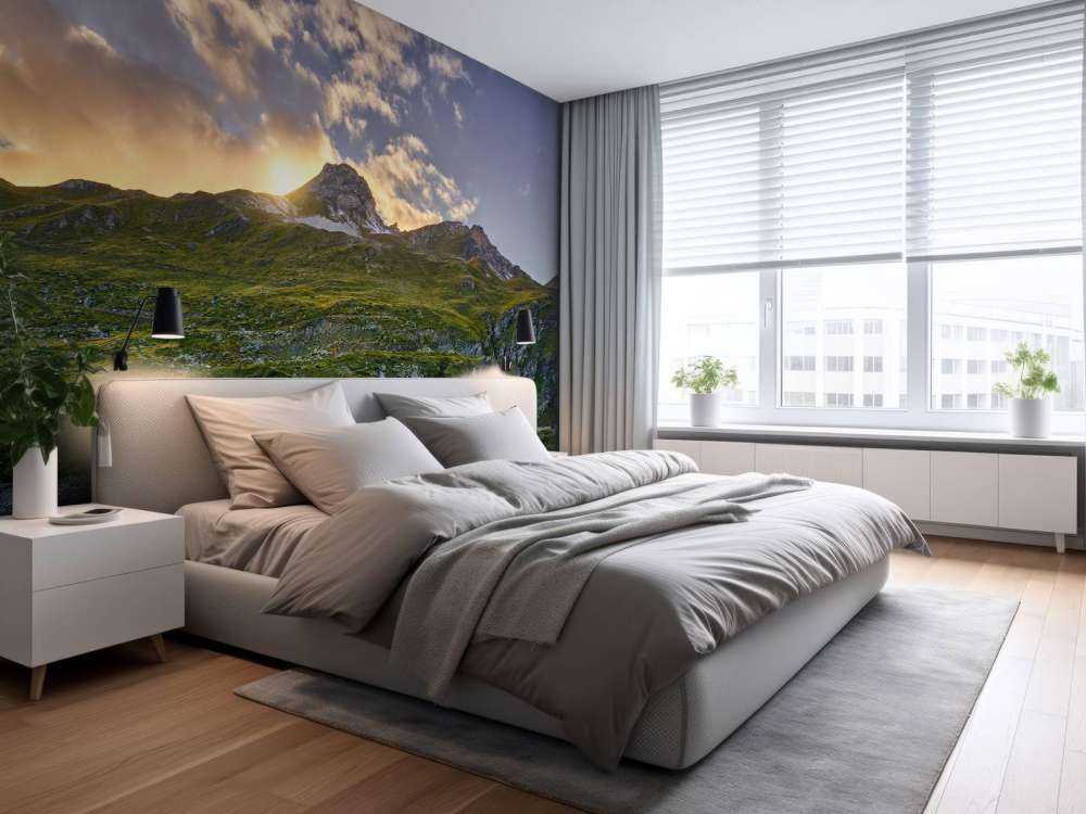 Zachód słońca nad zbiornikiem wodnym