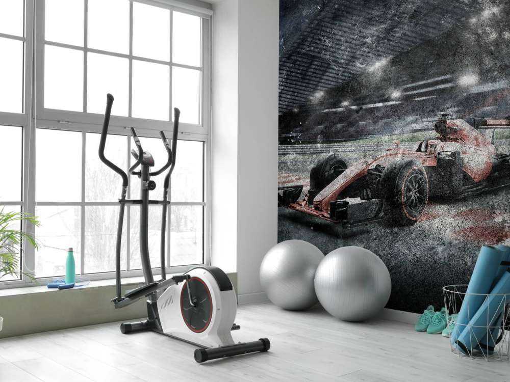 Samochód wyścigowy na stadionie