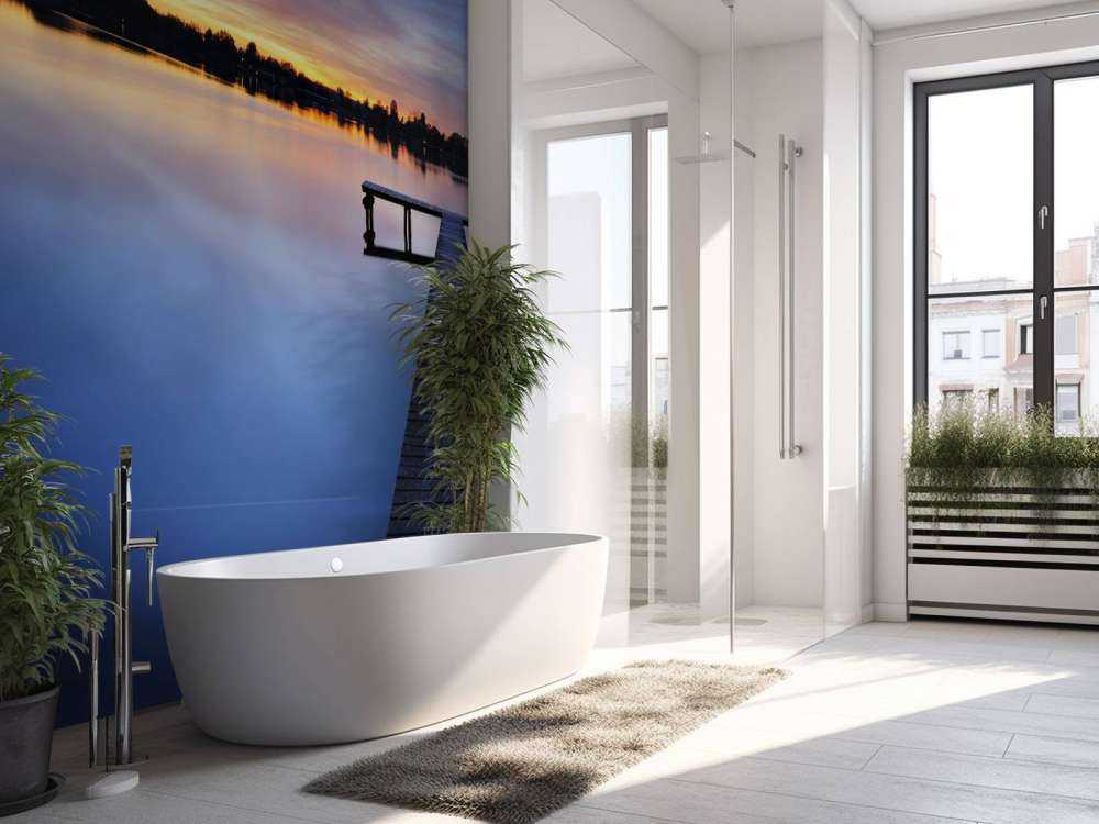 Rusztowania z ciemnoniebieskim niebem