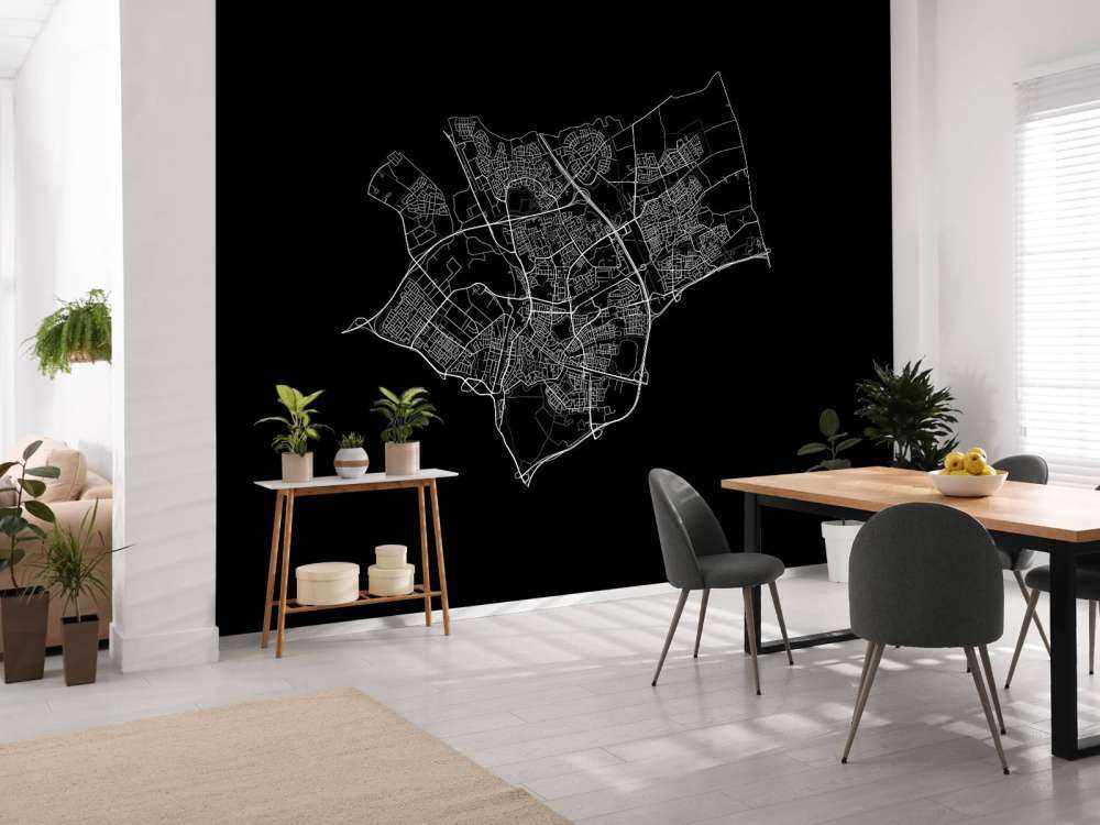 Mapa Den Bosch, czarna