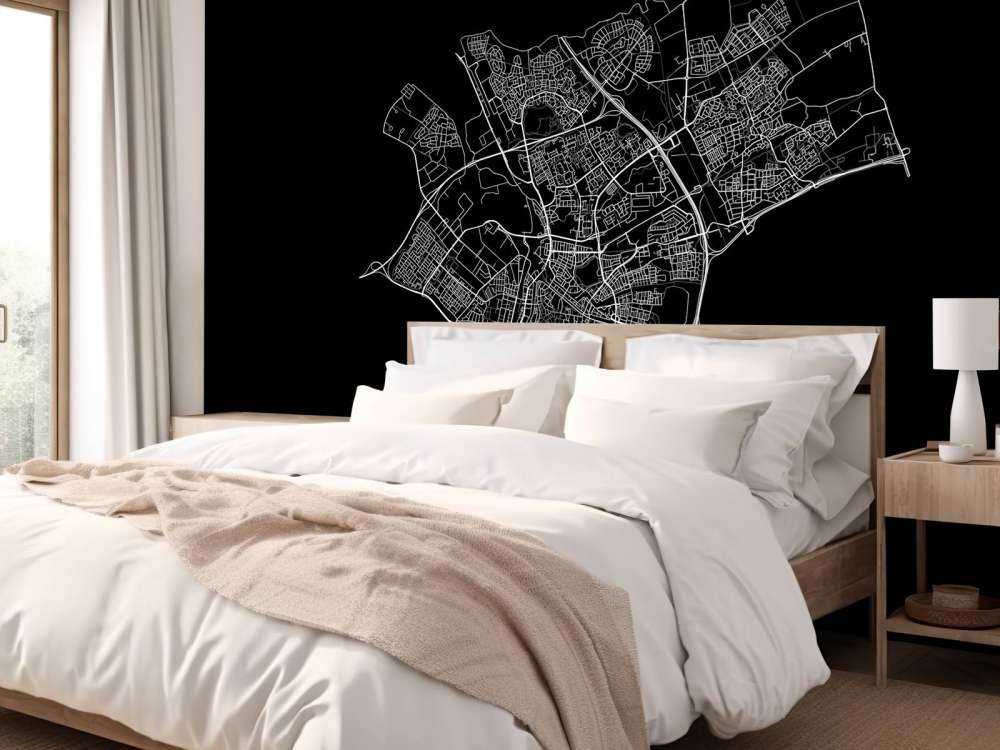 Mapa Den Bosch, czarna