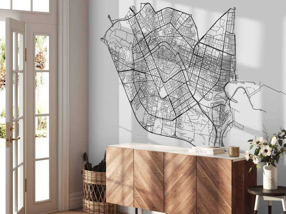 Mapa Walencji, biała