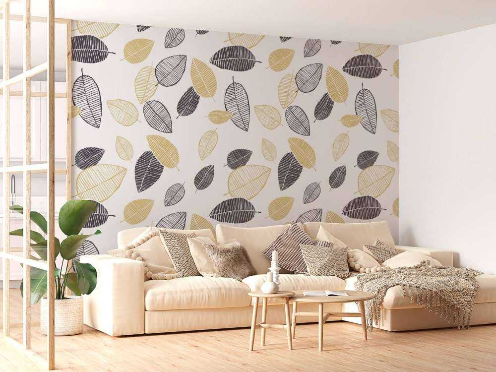 Złote czarne liście