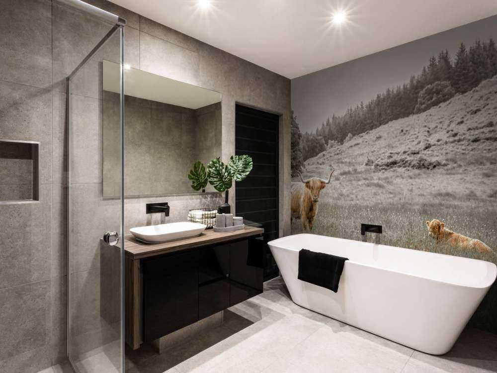 Szkocki wyżyn z cielakiem