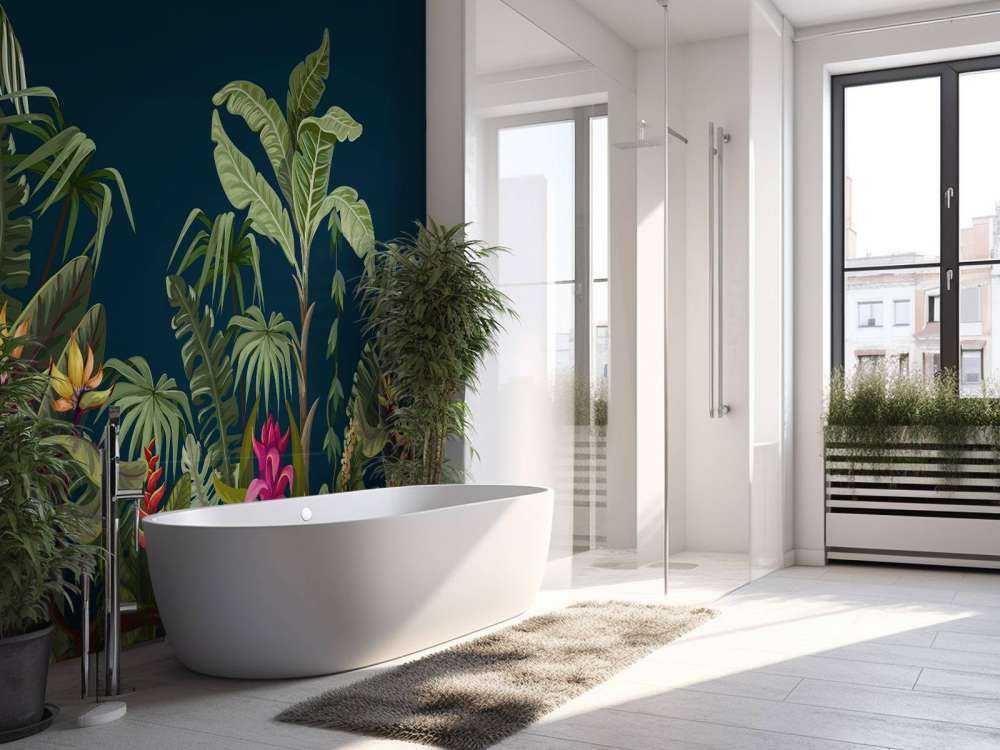 Kwiaty i drzewa w dżungli