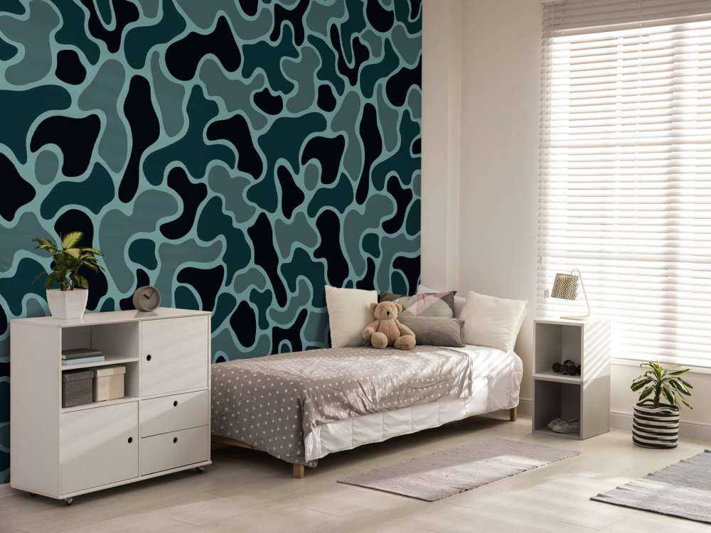 Zielony, szary kamuflaż