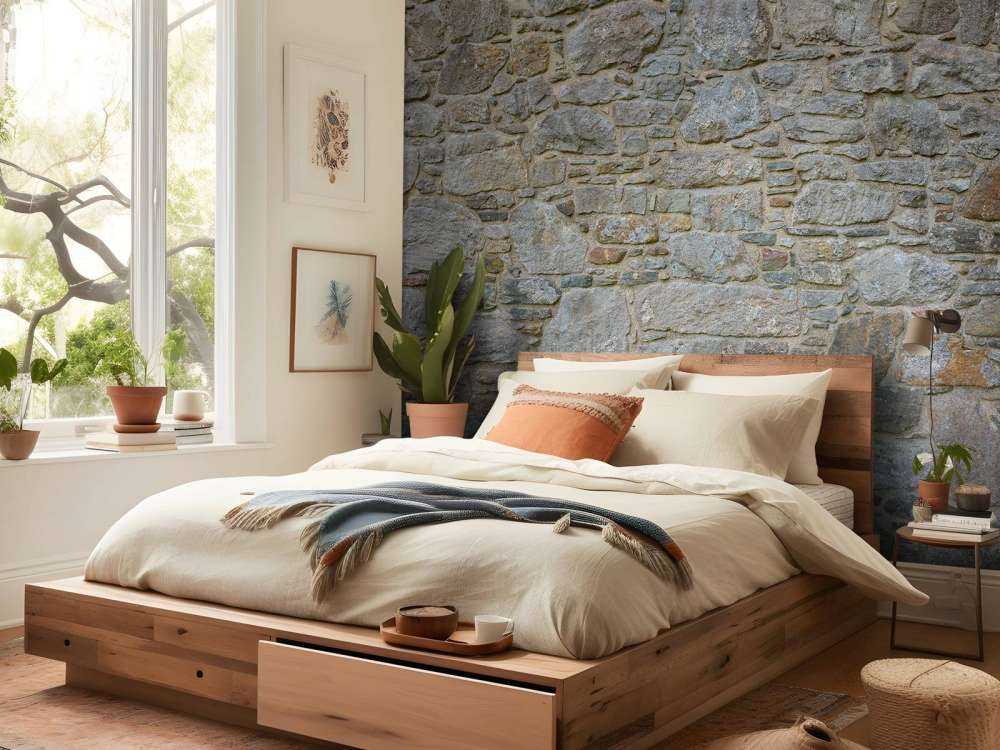 Średniowieczny kamienny mur