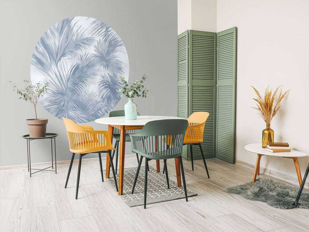 Palm Extravaganza Niebieski