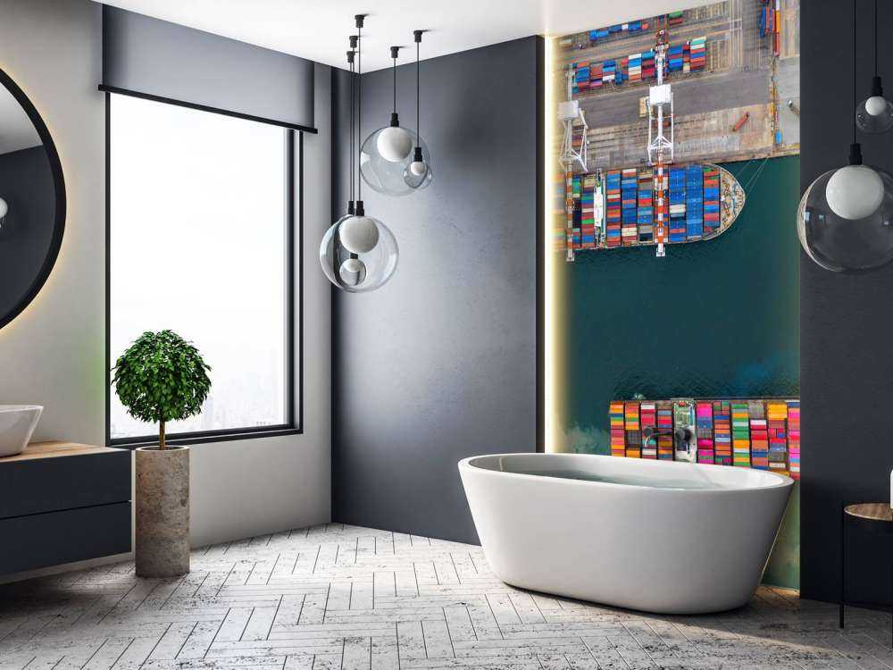 Kontenerowce z widokiem z góry