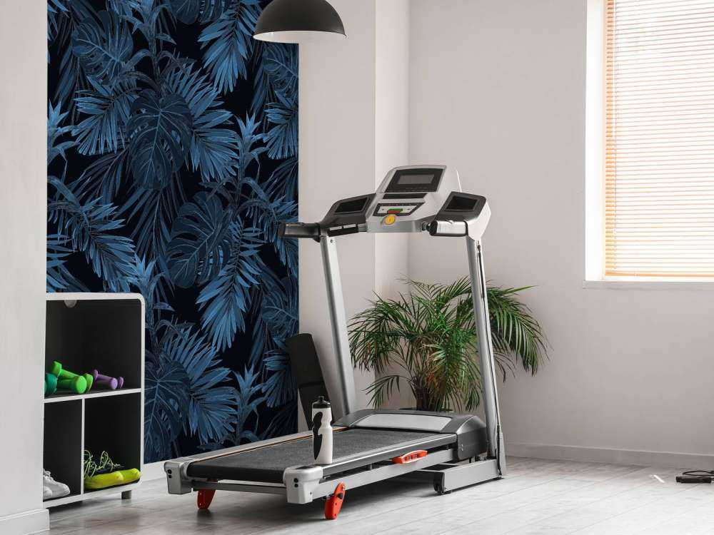 Niebieskie liście tropikalne