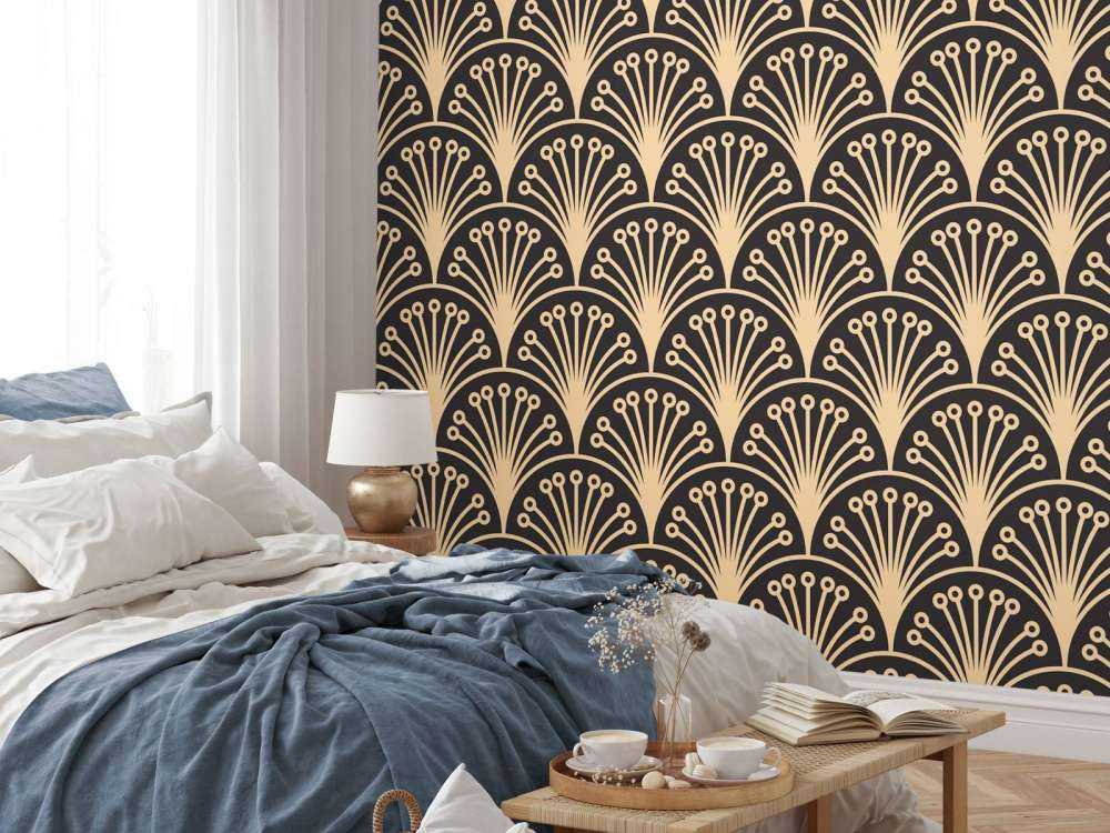 Złote kwiaty art deco