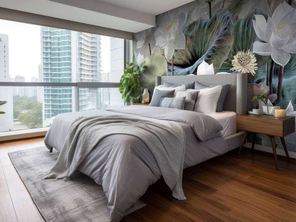 Malownicze kwiaty lotosu