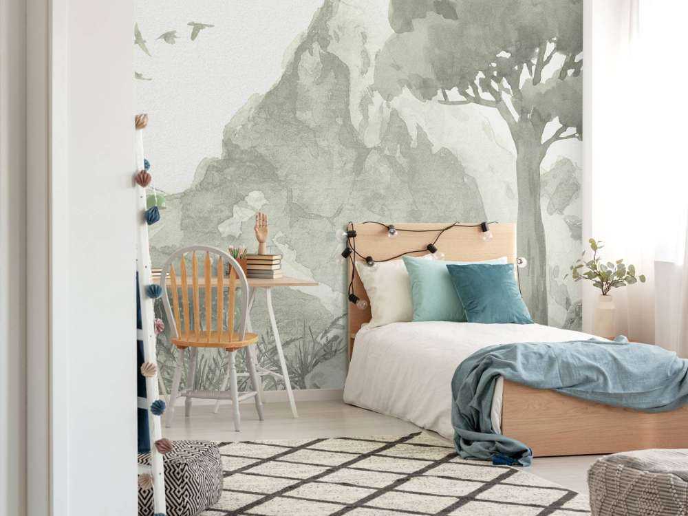 Góra w kolorze zielonym